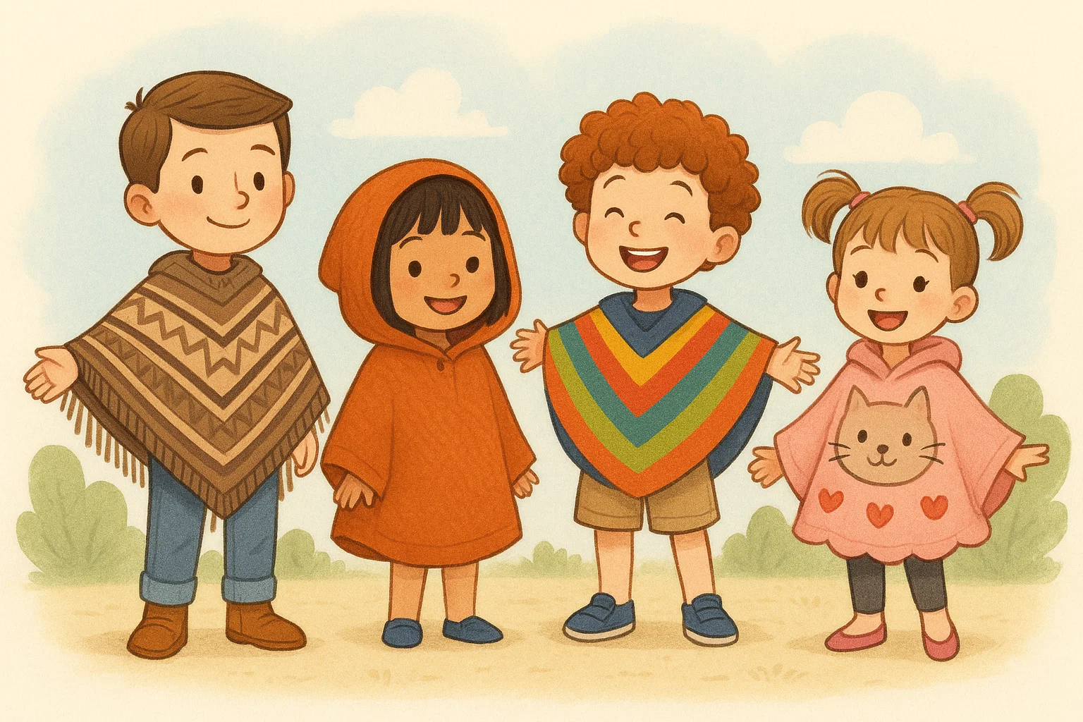 When Comfort Meets Style: Ponchos That Kids Adore